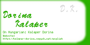 dorina kalaper business card